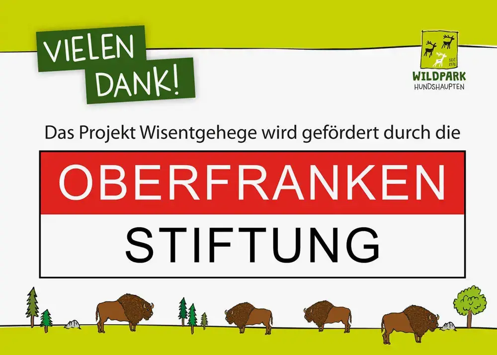Projekt Wisentgehege wird gefördert durch die Oberfranken Stiftung
