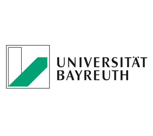 Logo der Universität Bayreuth mit grünem grafischen Element und schwarzem Schriftzug auf weißem Hintergrund.